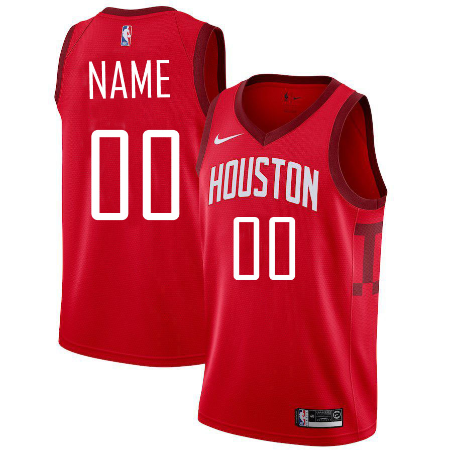 Customized Men Houston Rockets Red Swingman Earned Edition NBA Jersey->charlotte hornets->NBA Jersey